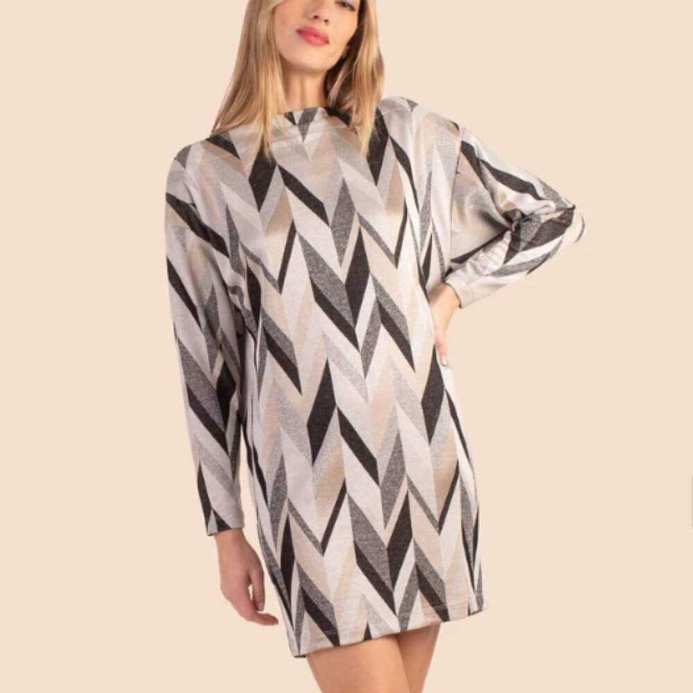 NWT Trina Turk Gina Dress in Metallic (Size S)